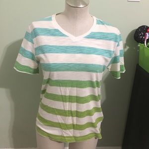 Striped V neck shirt